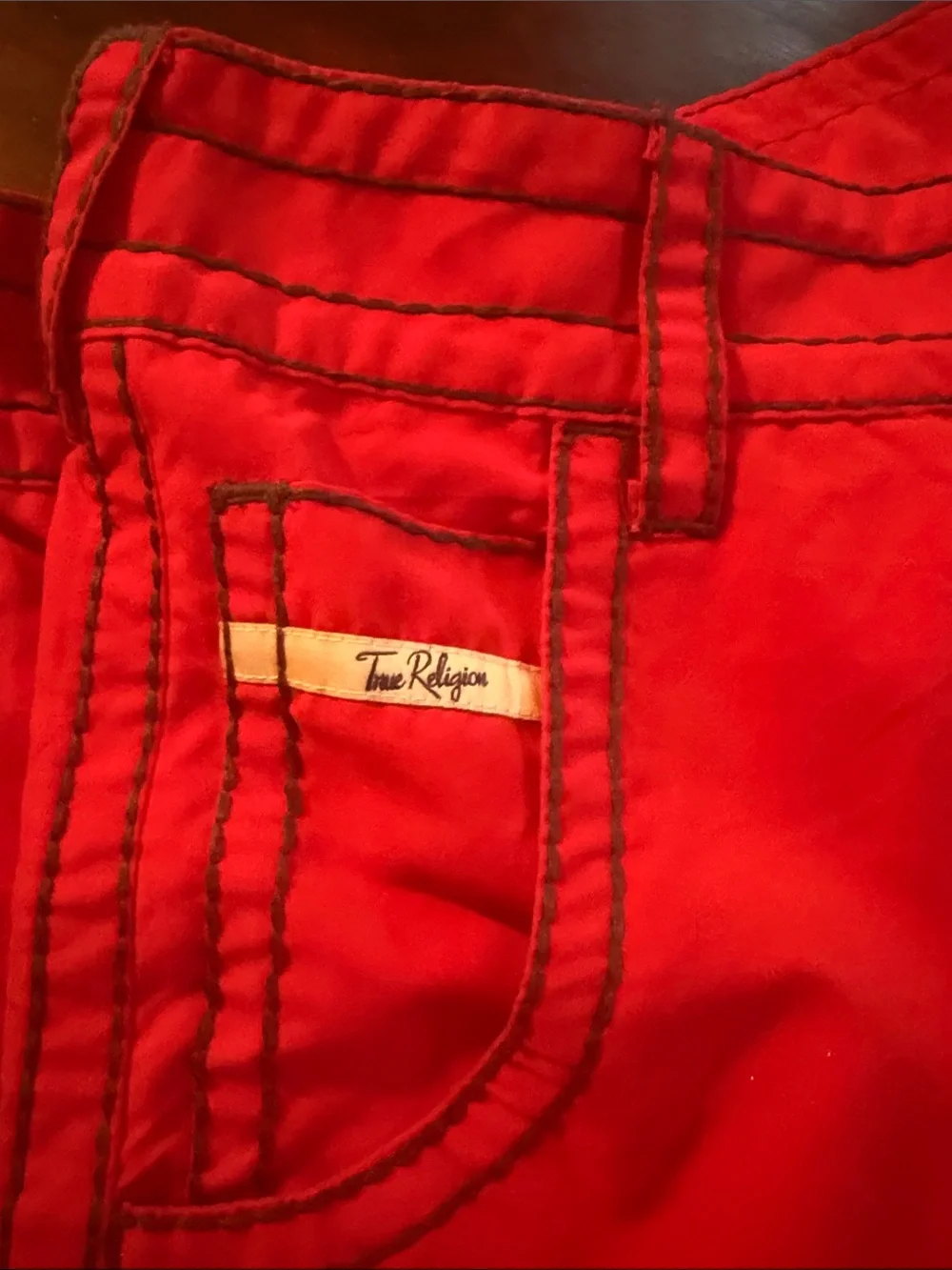 True Religion Men's Bright Red Swim Board Shorts
